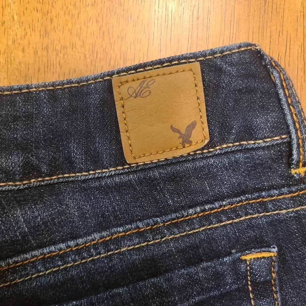 American Eagle Outfitters Favorite Boyfriend Jeans Womens 8 Blue Stretch Denim - Picture 4 of 12